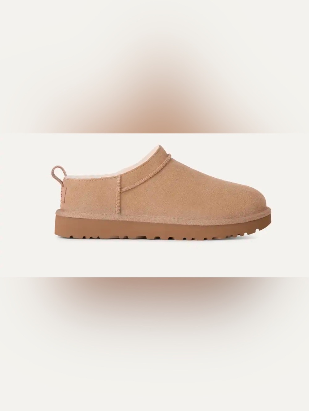 UGG Women’s Classic Micro Suede Slip-On Cozy Clog size 6 In Sand